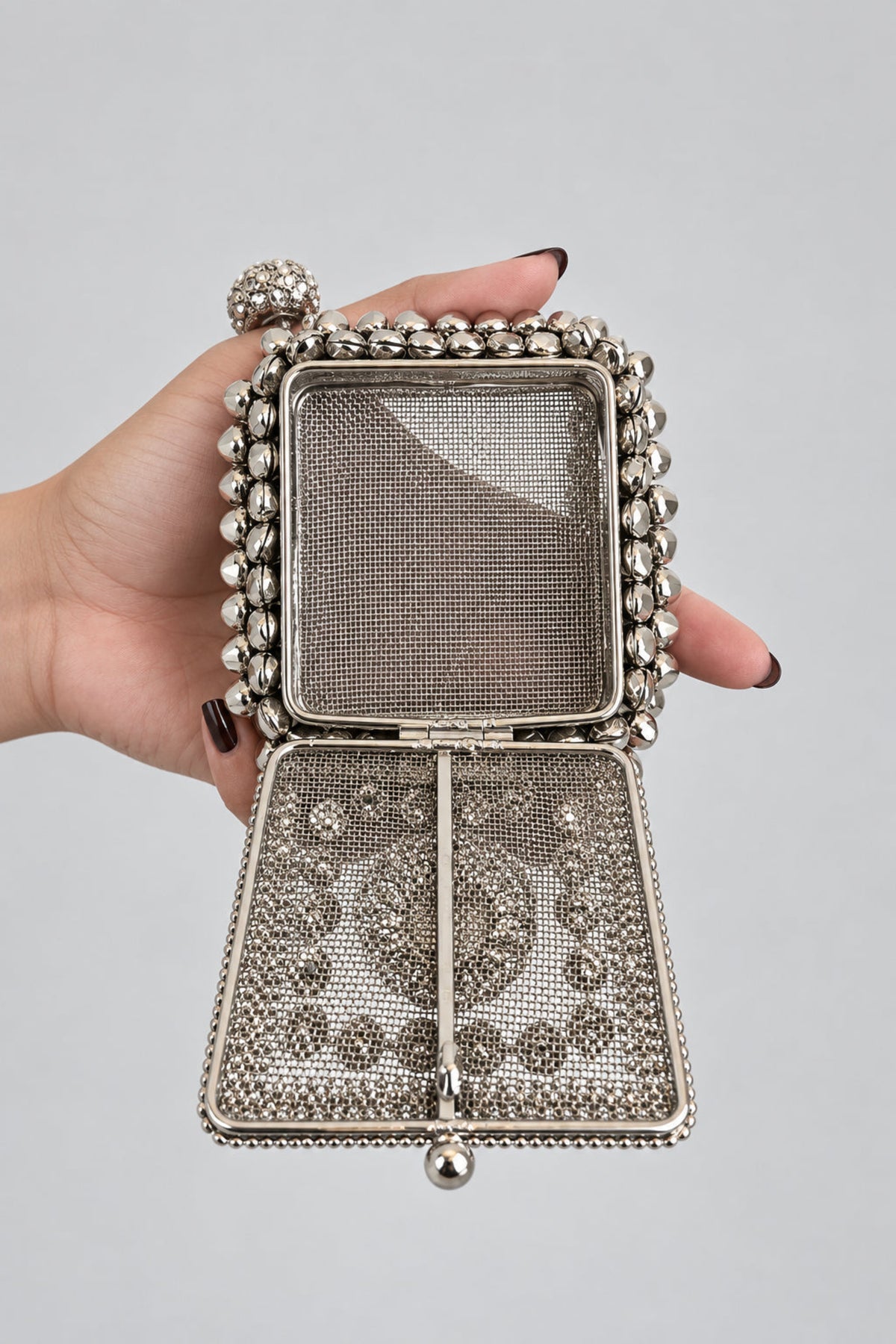 Silver Ghungroo Metal Mini bag