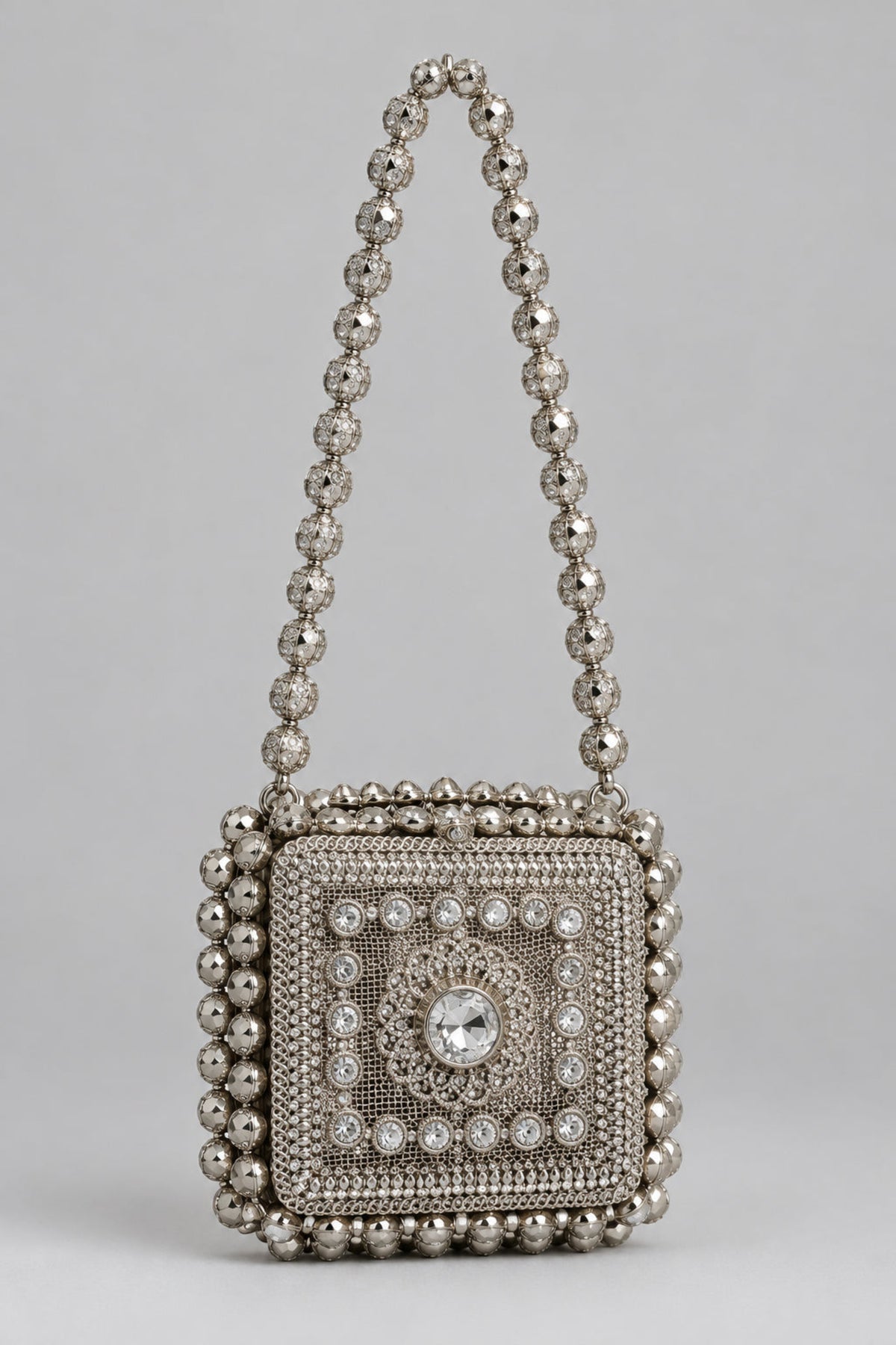 Silver Ghungroo Metal Mini bag