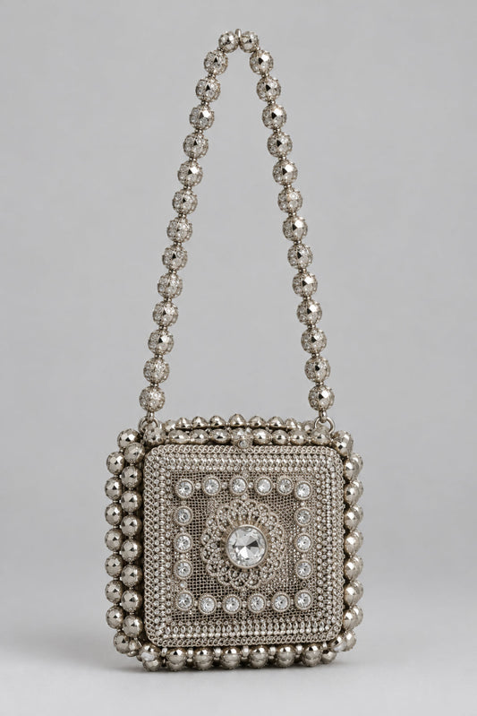 Silver Ghungroo Metal Mini bag