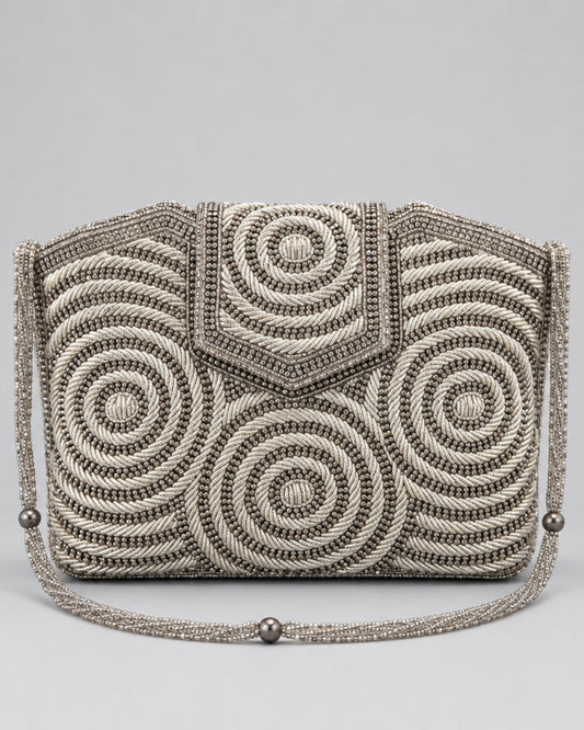 Chandrika Silver Clutch
