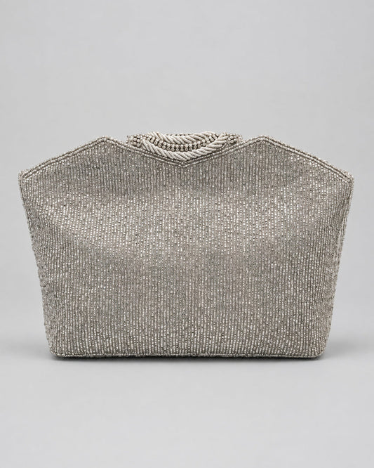 Chandrika Silver Clutch